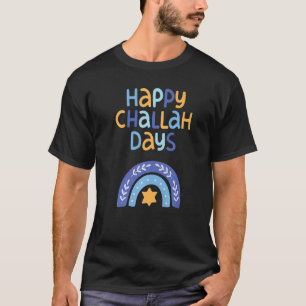 Happy Hanukkah Chanukah Rainbow Menorah Jewish Hol T-Shirt