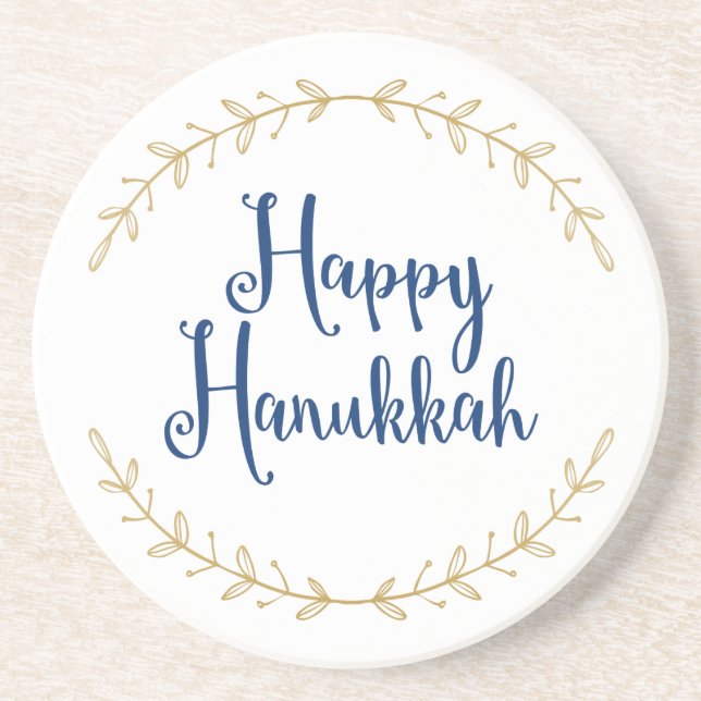 Happy Hanukkah Coaster (Front)