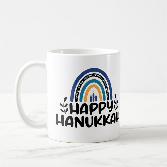 Happy Hanukkah Coffee Mug (Left)