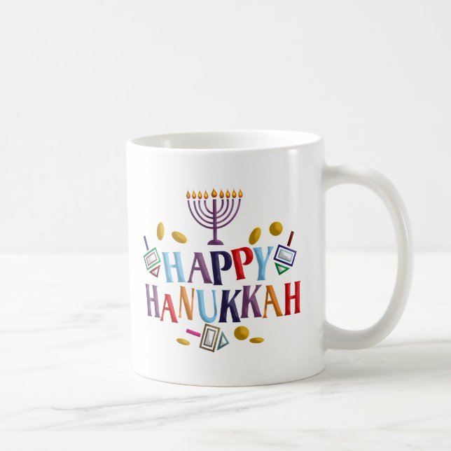 Happy Hanukkah Coffee Mug (Right)