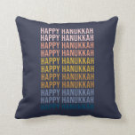 Happy Hanukkah Colourful Typgraphy Design Cushion<br><div class="desc">Happy Hanukkah in Colourful Typography Graphic Design. Just click customise to change the background colour or add additional text. Contact me with any questions or requests.</div>