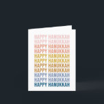 Happy Hanukkah Colourful Word Art Design Holiday Card<br><div class="desc">Happy Hanukkah in Colourful Typography Graphic Design. Just click customise to change the background colour or add additional text.</div>