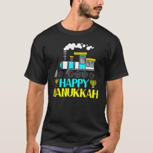 Happy Hanukkah Cool Menorah Chanukah Jewish Holida T-Shirt