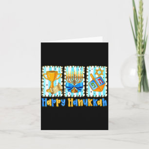 Happy Hanukkah Coquette Menorah Dreidel Chanukah G Card