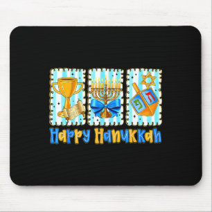 Happy Hanukkah Coquette Menorah Dreidel Chanukah G Mouse Pad
