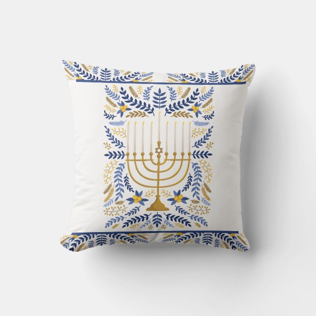Happy Hanukkah  Cushion (Front)