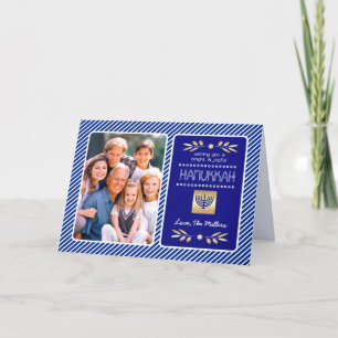 Happy Hanukkah. Custom Photo Holiday Card