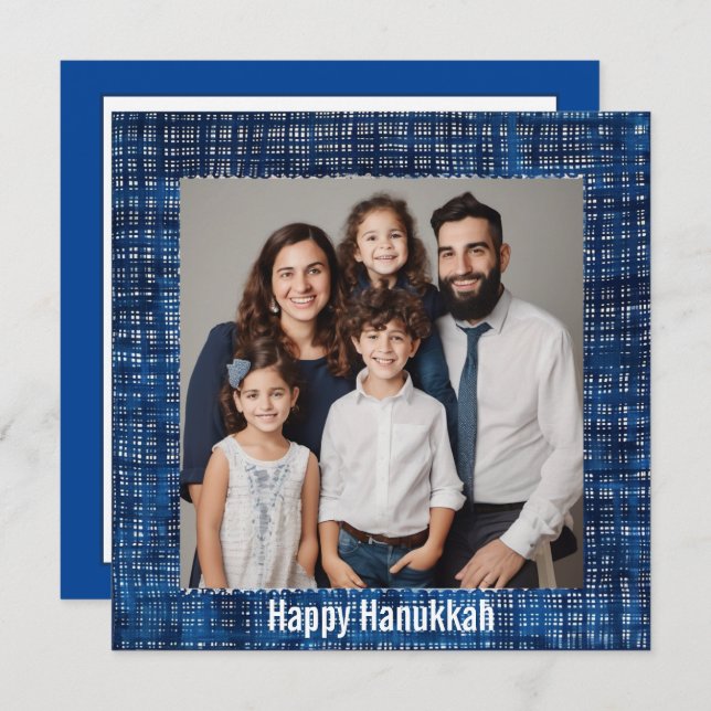 🕎 Happy Hanukkah, custom text Holiday Card (Front/Back)