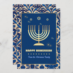 Happy Hanukkah. Customisable Greeting Cards