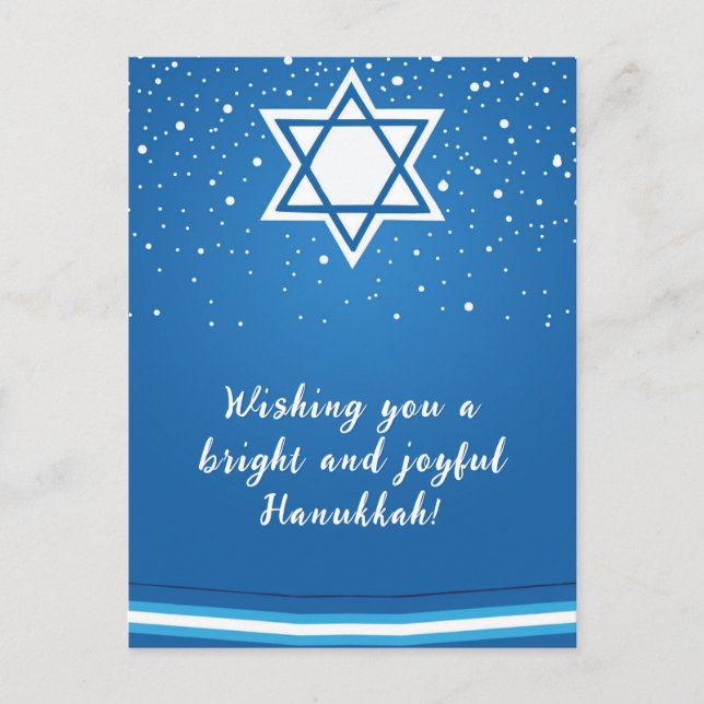 🕎 Happy Hanukkah, customisable Postcard (Front)