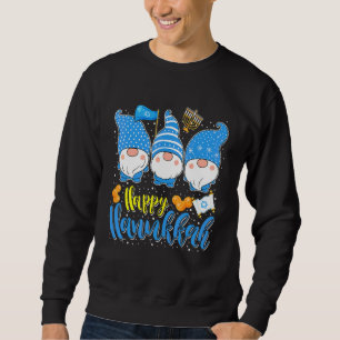 Happy Hanukkah Cute Hanukkah Chanukah Three Gnomes Sweatshirt
