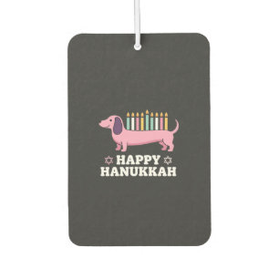 Happy Hanukkah Dachshund Dog Car Air Freshener