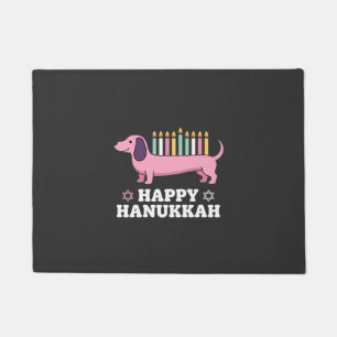 Happy Hanukkah Dachshund Dog Doormat