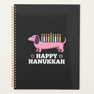 Happy Hanukkah Dachshund Dog Planner