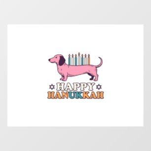 Happy Hanukkah Dachshund Menorah Dog Shirt Design_