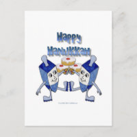 Happy Hanukkah Dancing Dreidels Jelly Donut