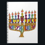 Happy Hanukkah Dreidels Menorah Notebook<br><div class="desc">You are viewing The Lee Hiller Design Collection. Apparel,  Gifts & Collectibles Lee Hiller Photography or Digital Art Collection. You can view her Nature photography at http://HikeOurPlanet.com/ and follow her hiking blog within Hot Springs National Park.</div>
