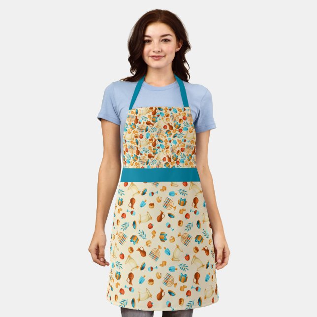 Happy Hanukkah Entertaining Apron (Worn)