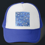 Happy Hanukkah Falling Star and Dreidels Trucker Hat<br><div class="desc">You are viewing The Lee Hiller Design Collection. Apparel,  Gifts & Collectibles Lee Hiller Photography or Digital Art Collection. You can view her Nature photography at http://HikeOurPlanet.com/ and follow her hiking blog within Hot Springs National Park.</div>