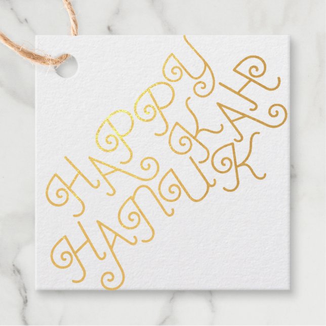 Happy Hanukkah Favour Tags (Front)