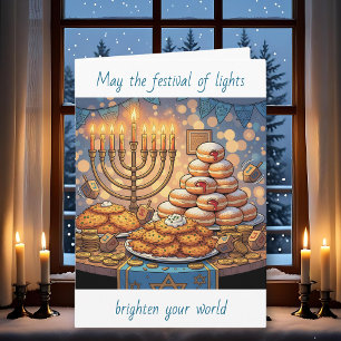 Happy Hanukkah Festival of Lights Card