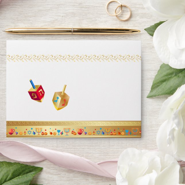 Happy Hanukkah Festival of Lights Envelope (Wedding)