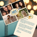 HAPPY HANUKKAH Floral Wreath Menorah Custom Photos Holiday Card<br><div class="desc">Hand drawn florals by me for you. Click "personalise" to edit and add your own text to the back and photos to the front of the card or change the font or colours. Everything is customisable. Be sure to add photos under the artwork to keep the design. For more designs...</div>