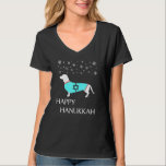 Happy Hanukkah For Dachshund Dog T-Shirt<br><div class="desc">Happy Hanukkah For Dachshund Dog</div>