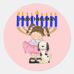 Happy Hanukkah Friends Classic Round Sticker