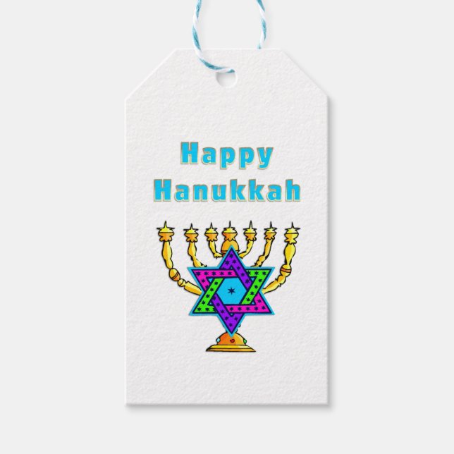 Happy Hanukkah   Gift Tags (Front)
