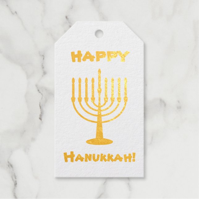 Happy Hanukkah Gift Tags (Front)