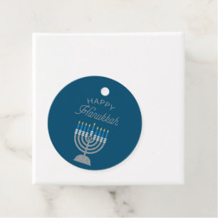 Happy Hanukkah Glitter Favour Tags