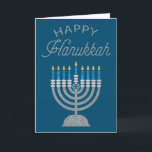 Happy Hanukkah Glitter Greeting Card<br><div class="desc">Hanukkah 2022 will begin in the evening of Sunday 18 December and ends in the evening of Monday 26 December</div>