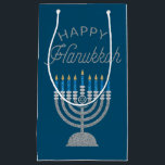 Happy Hanukkah Glitter Small Gift Bag<br><div class="desc">Hanukkah 2022 will begin in the evening of Sunday 18 December and ends in the evening of Monday 26 December</div>