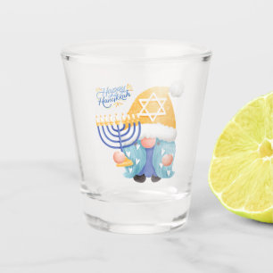 Happy hanukkah gnome shot glass