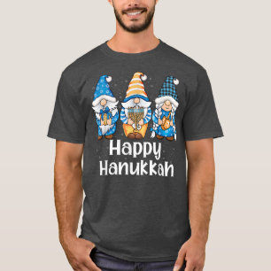 Happy Hanukkah Gnomes Menorah Hanukkah Jewish Holi T-Shirt