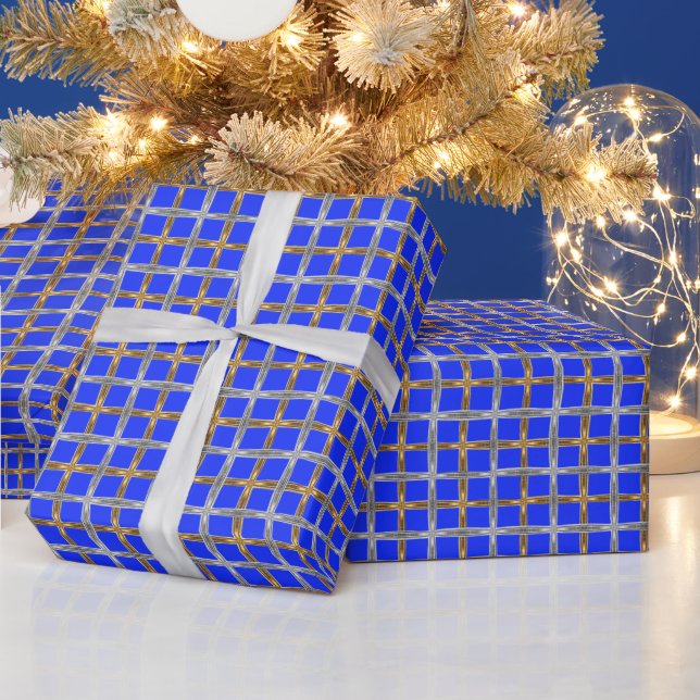 Happy Hanukkah Gold and Silver Laced Wrapping Paper (Holidays)