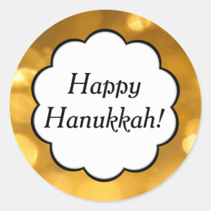 Happy Hanukkah - Golden Sticker