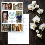 HAPPY HANUKKAH Hand-Drawn CUSTOM 6 PHOTO  Holiday Card<br><div class="desc">Hope you like this holiday design. Click "personalise" to edit and add your own photos and text to the front and back. Also available as digital download to send via email or text message and save on postage. Check my shop for more matching items like greeting cards, postcards, stickers, mugs,...</div>