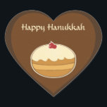 Happy Hanukkah Heart Sticker<br><div class="desc">Hanukkah - Happy Hanukkah Original & Creative Custom Gift Design. You may add or delete text, change text font, size, align and colours.</div>