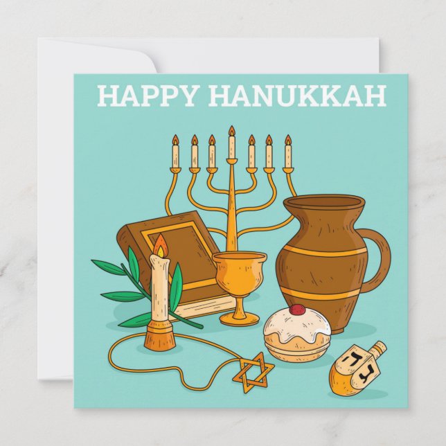 Happy Hanukkah Holiday Card (Front)