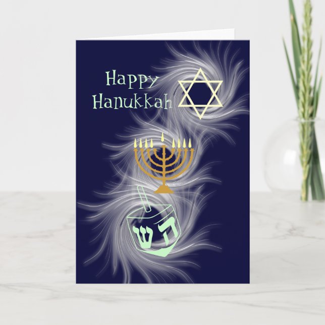 Happy Hanukkah Holiday Card (Front)