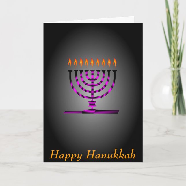 Happy Hanukkah Holiday Card (Front)