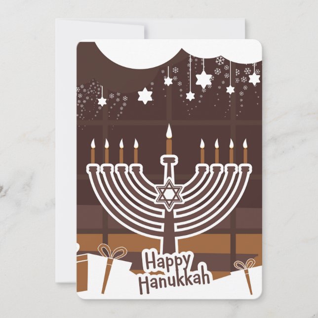 Happy Hanukkah Holiday Card (Front)
