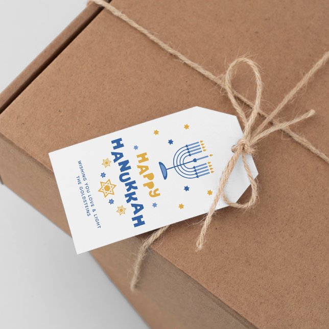 "Happy Hanukkah"  Holiday Card Gift Tags (Creator Uploaded)