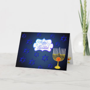 HAPPY HANUKKAH Holiday CUSTOMIZABLE Greeting Card