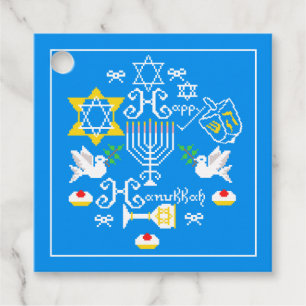 Happy Hanukkah  Holiday Favour Tags