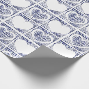 Happy Hanukkah Holiday Gift Wrapping Paper