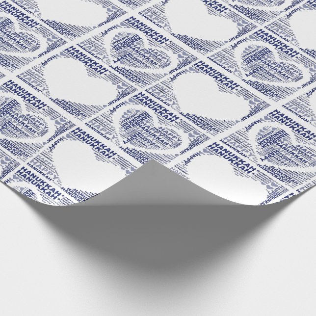 Happy Hanukkah Holiday Gift Wrapping Paper (Corner)