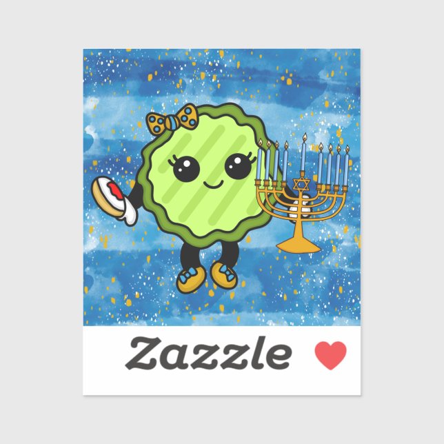 Happy Hanukkah Holiday Pickle  (Sheet)